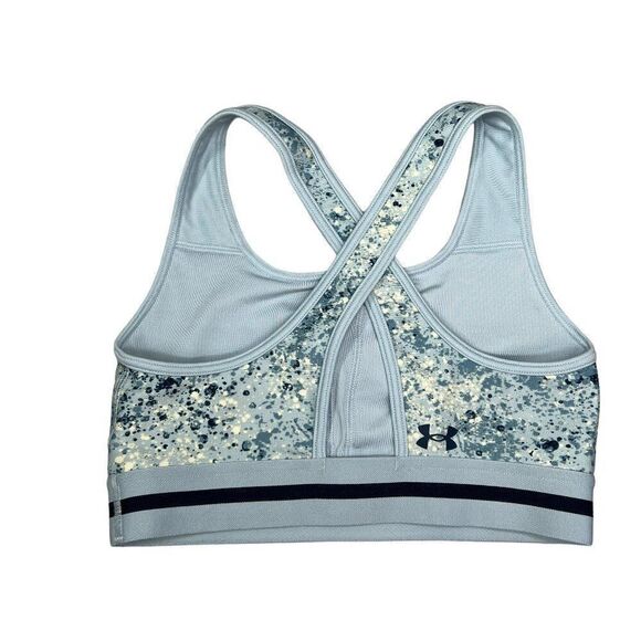 Under Armour Project Rock Sports Bra Womens Small Blue Athletic Running Gym Yoga - Picture 5 of 11